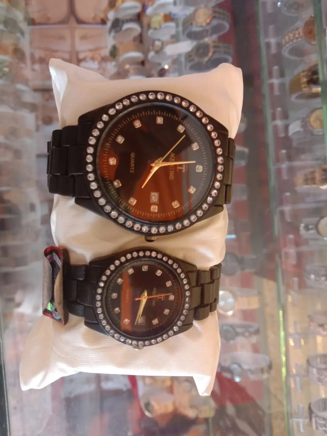 Couple's Stainless Steel Quartz Watches - Pack of 2 Unisex Analogue & Digital Timepieces