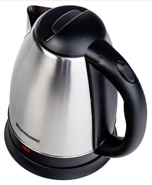 Cordless Electric Kettle 2L Stainless Steel Black Instant Boil