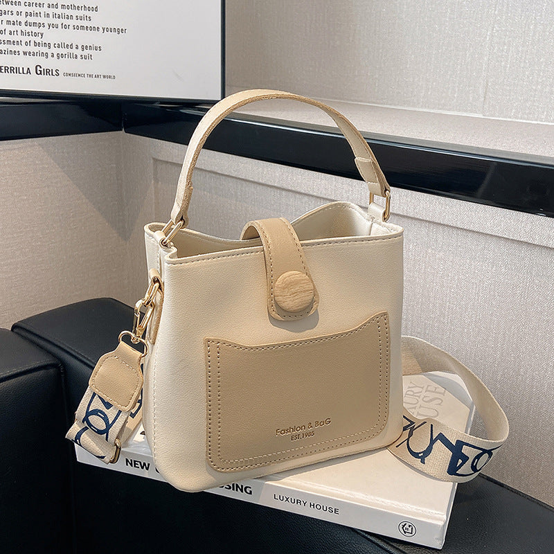 Off-white Khaki Crossbody Bag for Women with Removable Strap