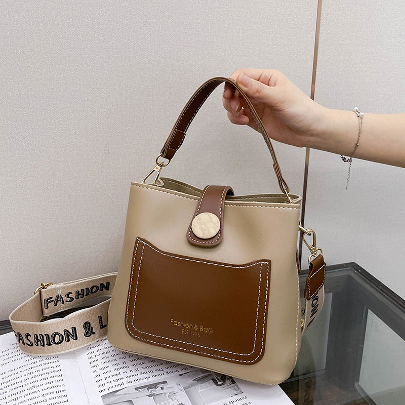 Off-white Khaki Crossbody Bag for Women with Removable Strap